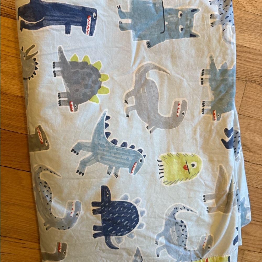 Pottery Barn Kids Dinosaur Duvet Cover - Blue and Green Full Size Bed